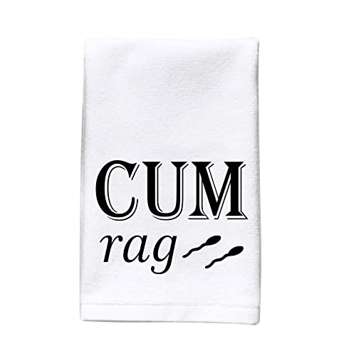 WCGXKO Cum Rag Vag Rag Naughty Funny Bathroom Towel for Boyfriend Huaband Adult Humor Gift (Cum -2)