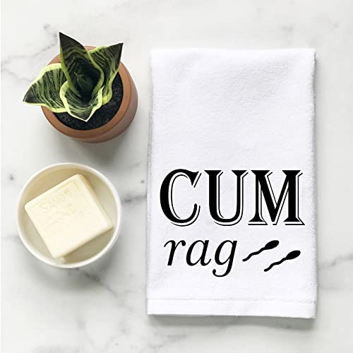 WCGXKO Cum Rag Vag Rag Naughty Funny Bathroom Towel for Boyfriend Huaband Adult Humor Gift (Cum -2)