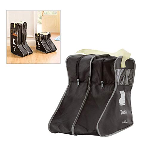 VORCOOL Boots Shoe Bag Travel Organizer Storage Cube-Portable Waterproof Shoe Bags Organizer Dust Cover Protector Bag Under Bed Wardrobe Organizer - Size S (Black)