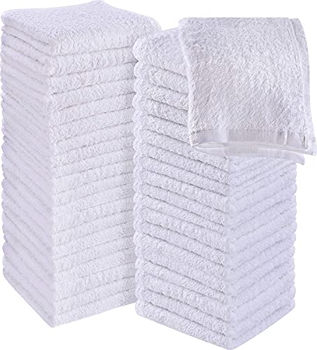 SIMPLI-MAGIC Cotton Set, Towels , 12x12 White, 24 Pack