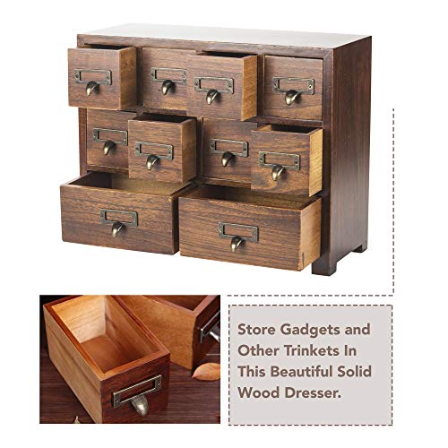Primo Supply Traditional Solid Wood Small Chinese Medicine Cabinet l Vintage and Retro Look with Great Storage Apothecary Drawer Herbal Dresser l Great for Modern Gear | Wide - NO Assembly Required