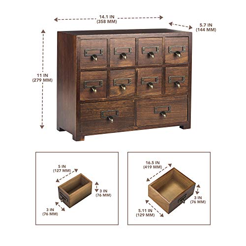 Primo Supply Traditional Solid Wood Small Chinese Medicine Cabinet l Vintage and Retro Look with Great Storage Apothecary Drawer Herbal Dresser l Great for Modern Gear | Wide - NO Assembly Required