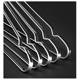 CPSUN Hangers 5 Pack Strong Heavy Duty Stainless Steel Metal Hangers for Home,Thicken and Bold Flat Strips Bulk Hangers