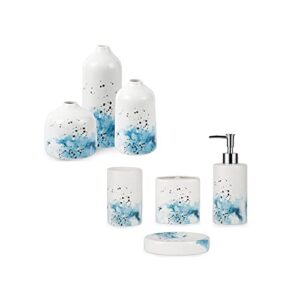 bathroom accessories set + white vase sets