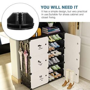 Veemoon 20 pcs Panel Unit Clo Clip Bookshelf DIY Shelves Cube Metal Snap Shelving for- Locker Abs Connector Mesh Modular Organizers, Connectors Black Organizer Clo, Wire Units Shelf