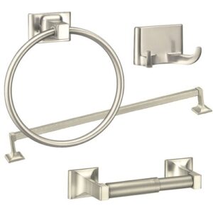 randall series 4-piece bath accessories set, brushed nickel