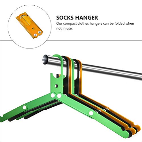 BESPORTBLE Folding Clothes Hanger Aluminium Alloy Travel Clothing Hangers Space Saving Coat Hanger for Camping Travel Hiking Backpacking Orange