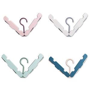 chmhy 4 pcs portable folding travel hangers,outdoor hangers, travel accessories foldable clothes drying rack for travel,folding coat hanger