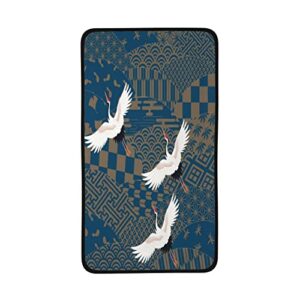 wozukia three cranes towel multiple patterned japanese traditional design gingko leaf decor hand towels for bath hand face gym and spa bathroom decoration 16"x28"
