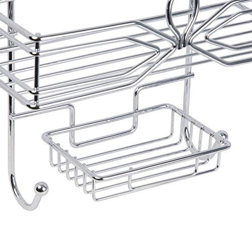 Richards Homewares Aria 3-Tier Shower and Bath Caddy with Soap Dish, 11 x 4.9 x 25.4-Inch, Chrome