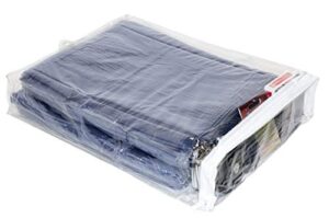 5-pack clear vinyl zippered storage bags 12 x 16 x 3 inch with hanger