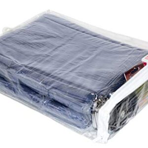 5-Pack Clear Vinyl Zippered Storage Bags 12 x 16 x 3 Inch with Hanger