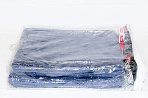 5-Pack Clear Vinyl Zippered Storage Bags 12 x 16 x 3 Inch with Hanger