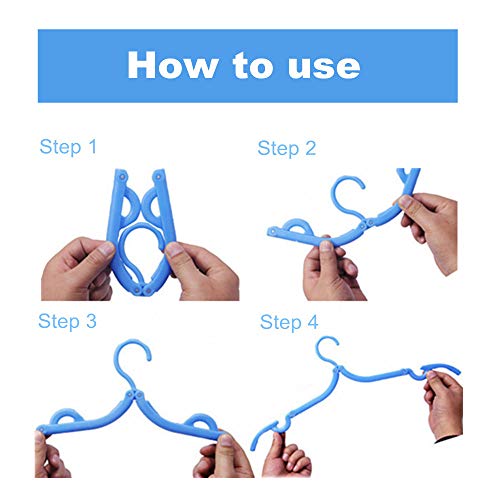 10 Pcs Travel Hangers Foldable Clothes Hangers Portable Travel Accessories Space Saving for Travel & Home Use