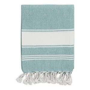 LANE LINEN 100% Cotton Beach Towel with Bag 2 Pack Towels Oversized 39"x71" Pool Highly Absorbent Extra Large Quick Dry Travel Towel - Aqua