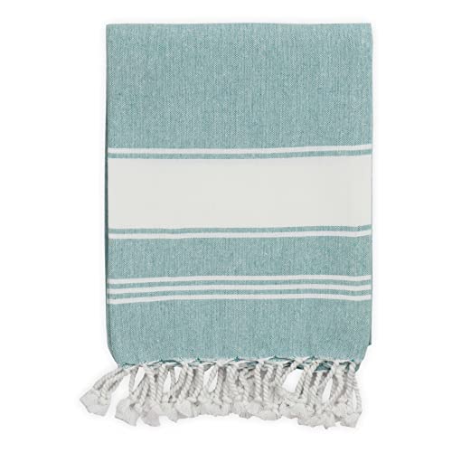 LANE LINEN 100% Cotton Beach Towel with Bag 2 Pack Towels Oversized 39"x71" Pool Highly Absorbent Extra Large Quick Dry Travel Towel - Aqua