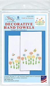 jack dempsey hand towel decorativ field of, white