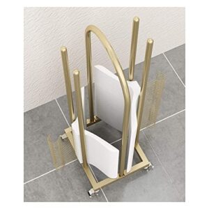 LYLFF 4 Side Storage Hanger Stacker Cart, Gold Drop Subway Hanger Organizer, 4 in 1 Hanger Rack, Hanger Storage Rack with 4 Casters for Laundry Room, Multi-colored