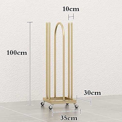 LYLFF 4 Side Storage Hanger Stacker Cart, Gold Drop Subway Hanger Organizer, 4 in 1 Hanger Rack, Hanger Storage Rack with 4 Casters for Laundry Room, Multi-colored