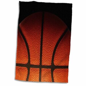3d rose cool basketball texture in partial shadow hand towel, 15" x 22"