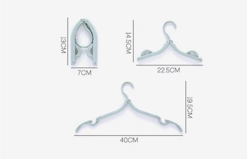 6 Pcs Travel Hangers - Portable Folding Clothes Hangers Travel Accessories Foldable Clothes Drying Rack for Travel