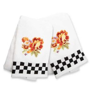 mackenzie-childs peony hand towels set of 2