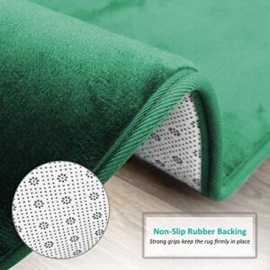 Clara Clark Bath Mat Set – Memory Foam Bath Mat - Soft Bathroom Rug - Non Slip and Super Absorbent - Fast Drying Machine Washable Bath Mat Set of 2 20 x 32, 17 x 24, Hunter