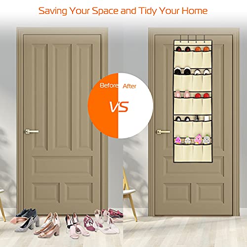 Over the Door Shoes Rack 10-Pair Shoes Organizer 5-Layer Hanging Storage Shelf for Closet Cabinet Slippers Toys