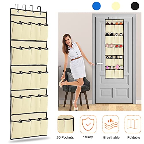 Over the Door Shoes Rack 10-Pair Shoes Organizer 5-Layer Hanging Storage Shelf for Closet Cabinet Slippers Toys