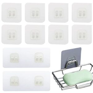 auswalar 10 pack shower caddy adhesive sticker hooks, shower rack bathroom caddy, corner shower caddy adhesive replacement for bathroom soap dish and kitchen accessories