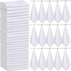 80 pcs bamboo washcloths towel bulk 10 x 10 inch white washcloths set baby wash cloth for bathroom bamboo soft wash cloths for face reusable absorbent bathroom washcloths