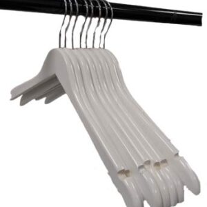 Pillowtex Wood Top Hangers - Set of 10 White Hangers