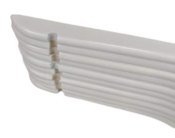 Pillowtex Wood Top Hangers - Set of 10 White Hangers