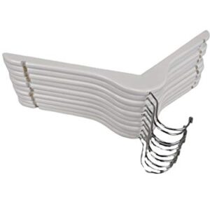 Pillowtex Wood Top Hangers - Set of 10 White Hangers