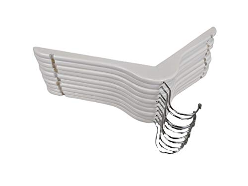 Pillowtex Wood Top Hangers - Set of 10 White Hangers