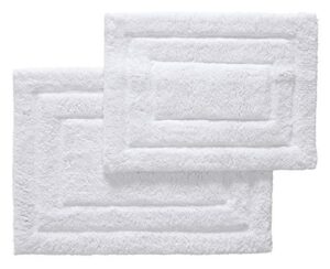cotton bathroom rugs set, 2 pc (20"x30" and 17"x24") - soft plush 2800 gsm, super thick and absorbent - matches our 804 gsm and 703 gsm bathroom towels set (white)