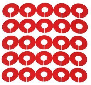 jsp manufacturing red round plastic blank rack size dividers - multi-pack (25)
