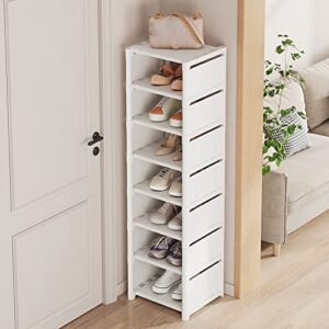 GILKES Shoe Rack Shoe Storage Organizer, 5 Tiers Shoe Rack for Closet Narrow, Plastic Shoe Rack Storage Organizer for Entryway, Space Saving Shoe Stand Cabinet for Bedroom Cloakroom Hallway