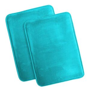 clara clark bathroom rugs, ultra soft non slip and absorbent, set of 2 memory foam bath mats.