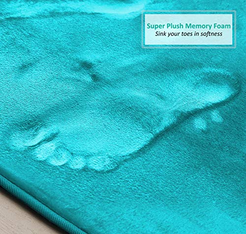 Clara Clark Bathroom Rugs, Ultra Soft Non Slip and Absorbent, Set of 2 Memory Foam Bath Mats.