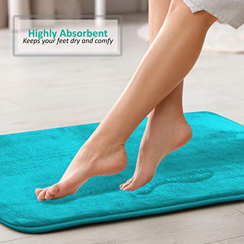 Clara Clark Bathroom Rugs, Ultra Soft Non Slip and Absorbent, Set of 2 Memory Foam Bath Mats.