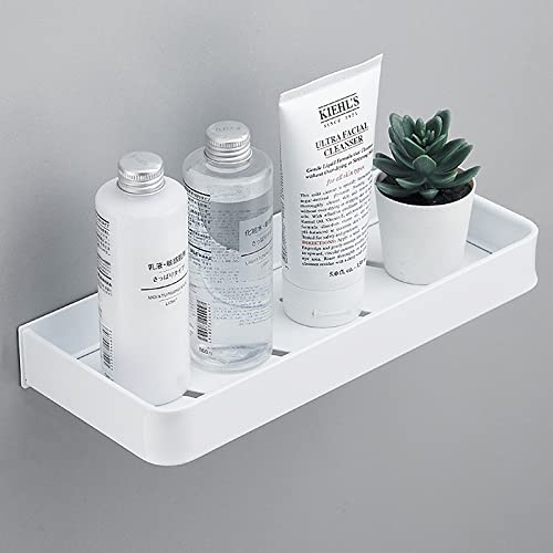 Veefos Bathroom Shelf Shower Organizer 12 Inch, Metal Small Wall Shelf Floating Shelf Bathroom Countertop Organizer Shower Caddy for Wall Storage, No-Drilling Glue & Screw