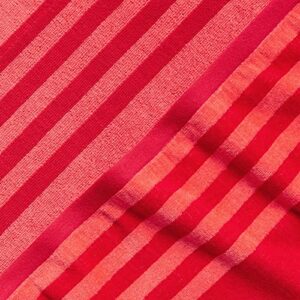 Amazon Basics Oversized Premium Cotton Beach Towel - Bold Stripe - Coral/Red, 36" x 72", 2-Pack