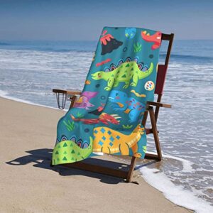 Dinosaur Beach Towels for Boys Kids Beach Towels Bulk Toddler Beach Towels for Travel Pool Personalized Beach Towels for Kids Microfiber Beach Towels Oversized Clearance Quick Dry Beach Towel 30"x 60"