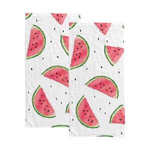 hand towels face terry towel washcloth couple bathroom set of 2 towels set watermelons kitchen decor soft quick dry super absorbent 30 x 15 inch