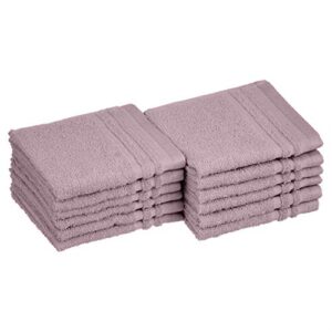 amazon basics cosmetic friendly washcloths - 12-pack, lavender bloom