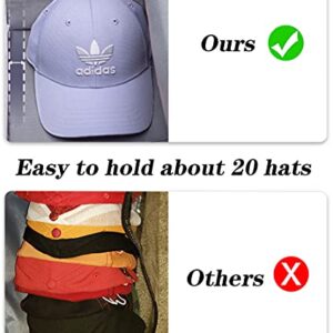 KEETDY 24 Large Pockets Over The Door Hat Rack and Hat Storage for Baseball Caps Organizer Hat Bag