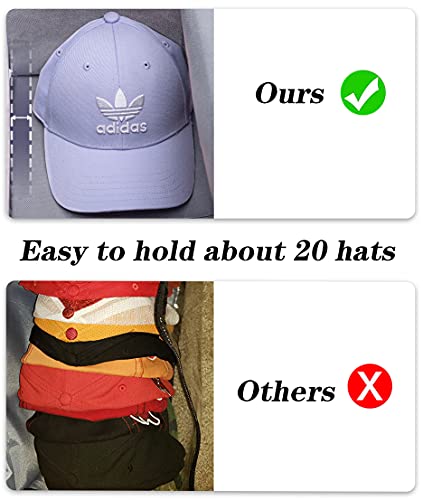 KEETDY 24 Large Pockets Over The Door Hat Rack and Hat Storage for Baseball Caps Organizer Hat Bag