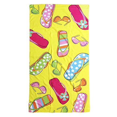 Allgala Oversize 40"x70" Microfiber Beach Towel, Sandals-BT81106