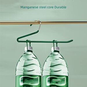 Goose Shaped Non-Slip Trouser Rack 13.8 * 4.3 inch (10 Pieces) Hanger, Thickened Stainless Steel Z-Shaped Hanger Suitable for Scarves/Ties/Accessories/Pants (Green)